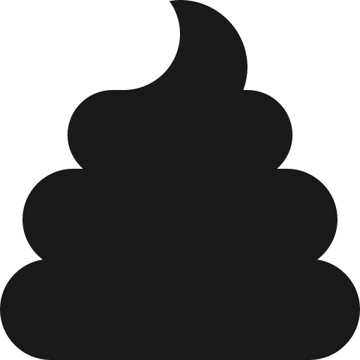 Poop icon, solid style, from Font Awesome 5 Solid