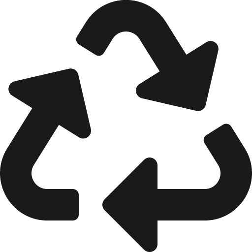 Recycle icon, solid style, from Font Awesome 5 Solid