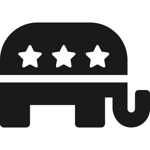 Republican icon, solid style, from Font Awesome 5 Solid