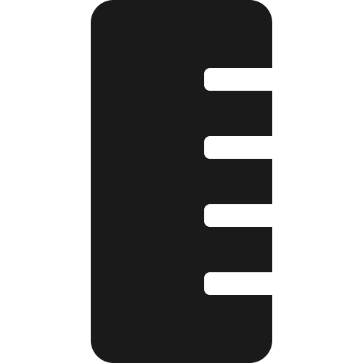 Ruler vertical icon, solid style, from Font Awesome 5 Solid