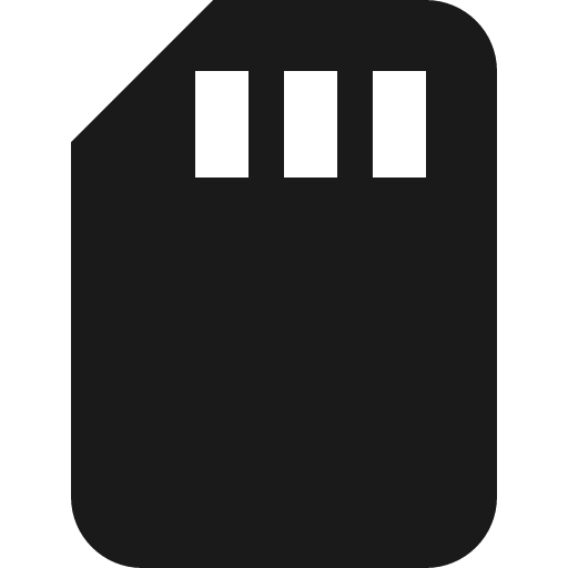 Sd card icon, solid style, from Font Awesome 5 Solid