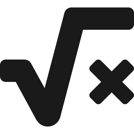 Square root alt icon, solid style, from Font Awesome 5 Solid