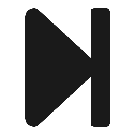 Step forward icon, solid style, from Font Awesome 5 Solid