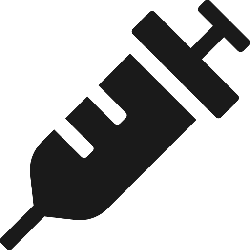 Syringe icon, solid style, from Font Awesome 5 Solid