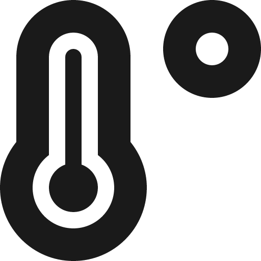 Temperature high icon, solid style, from Font Awesome 5 Solid