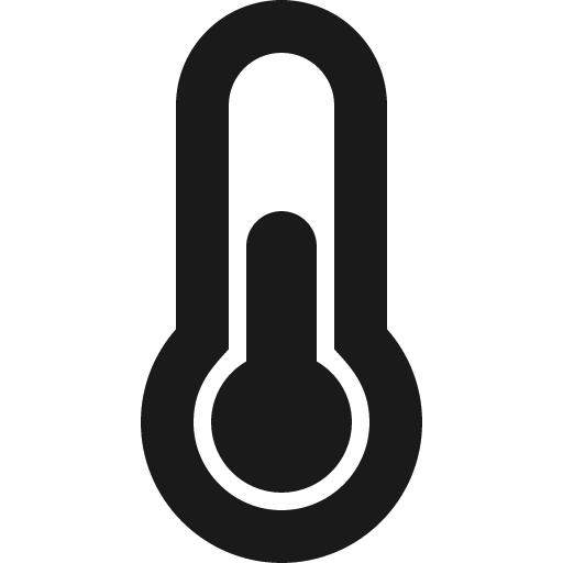 Thermometer half icon, solid style, from Font Awesome 5 Solid