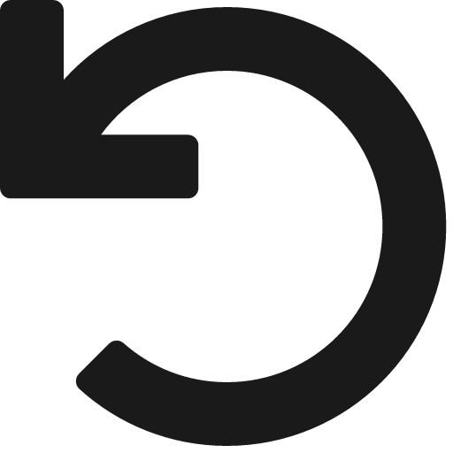 Undo icon, solid style, from Font Awesome 5 Solid