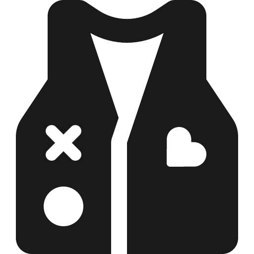 Vest patches icon, solid style, from Font Awesome 5 Solid