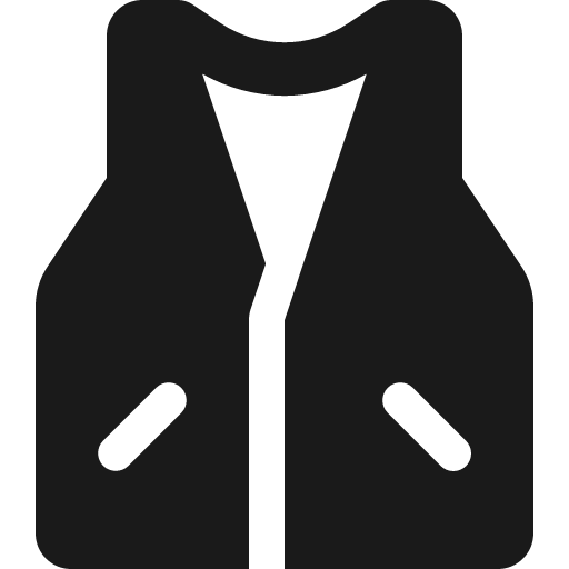 Vest icon, solid style, from Font Awesome 5 Solid