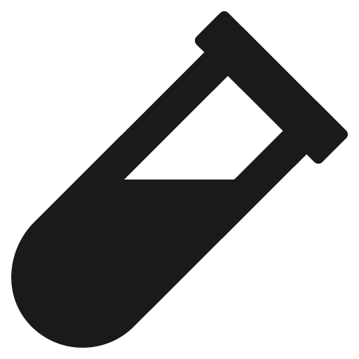 Vial icon, solid style, from Font Awesome 5 Solid