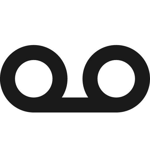Voicemail icon, solid style, from Font Awesome 5 Solid