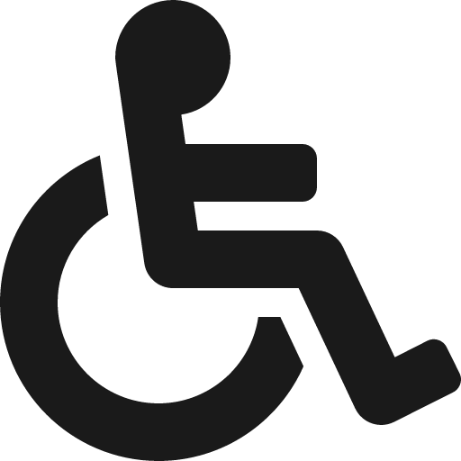 Wheelchair icon, solid style, from Font Awesome 5 Solid