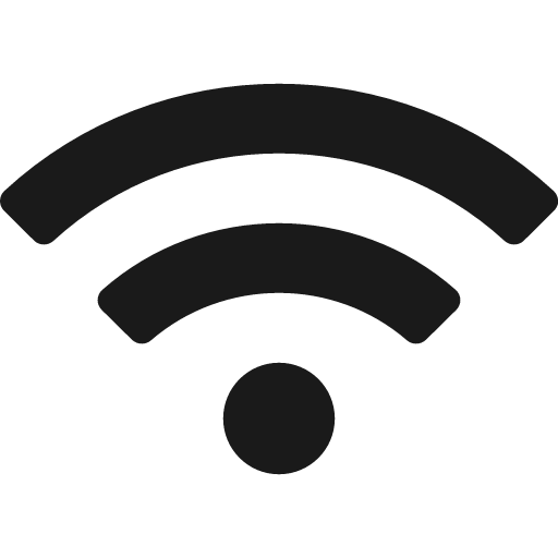 Wifi icon, solid style, from Font Awesome 5 Solid