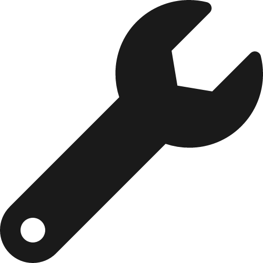 Wrench icon, solid style, from Font Awesome 5 Solid