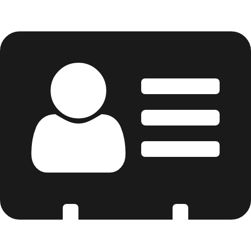 Address card icon, solid style, from Font Awesome 4