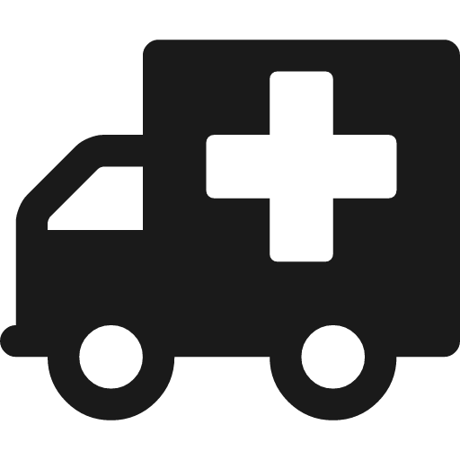 Ambulance icon, solid style, from Font Awesome 4