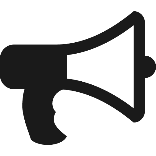 Bullhorn icon, solid style, from Font Awesome 4