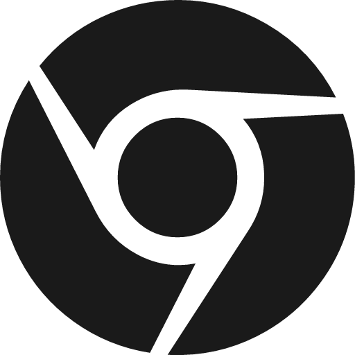 Chrome icon, solid style, from Font Awesome 4