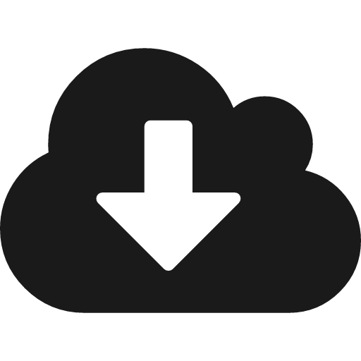 Cloud download icon, solid style, from Font Awesome 4