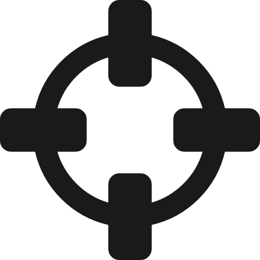 Crosshairs icon, solid style, from Font Awesome 4