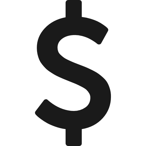 Dollar icon, solid style, from Font Awesome 4