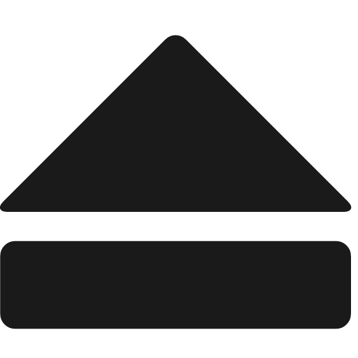 Eject icon, solid style, from Font Awesome 4