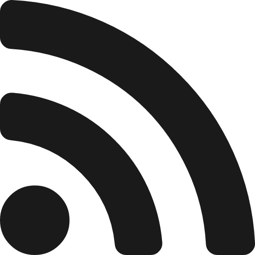 Feed icon, solid style, from Font Awesome 4