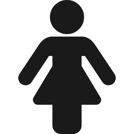Female icon, solid style, from Font Awesome 4