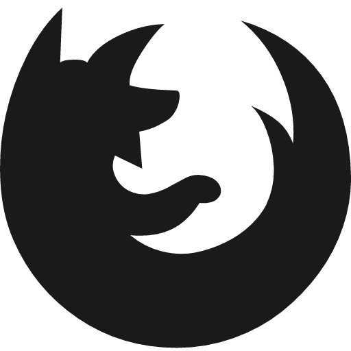 Firefox icon, solid style, from Font Awesome 4