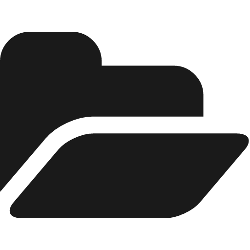 Folder open icon, solid style, from Font Awesome 4