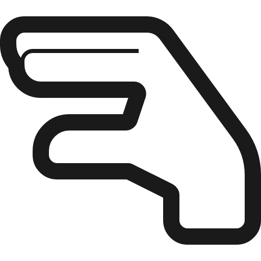 Hand lizard o icon, solid style, from Font Awesome 4