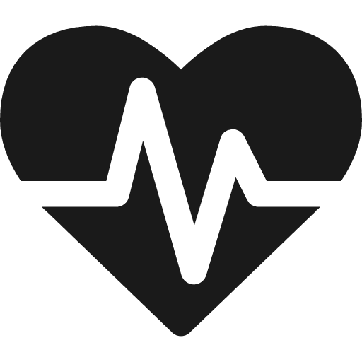 Heartbeat icon, solid style, from Font Awesome 4