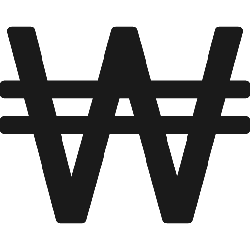 Krw icon, solid style, from Font Awesome 4