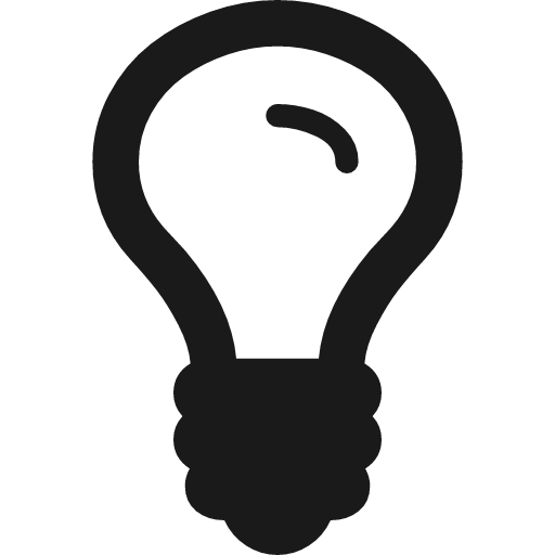 Lightbulb o icon, solid style, from Font Awesome 4