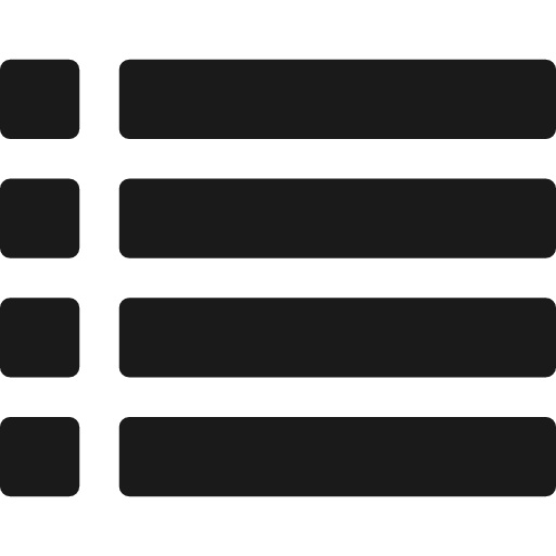 List icon, solid style, from Font Awesome 4