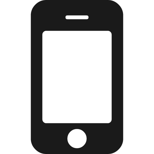 Mobile icon, solid style, from Font Awesome 4