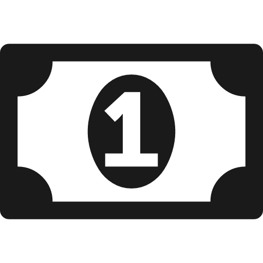 Money icon, solid style, from Font Awesome 4