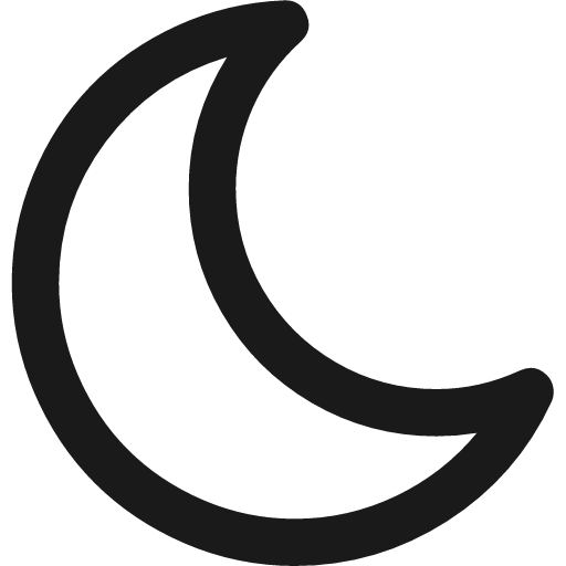 Moon o icon, solid style, from Font Awesome 4