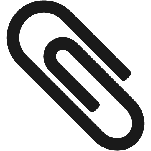 Paperclip icon, solid style, from Font Awesome 4