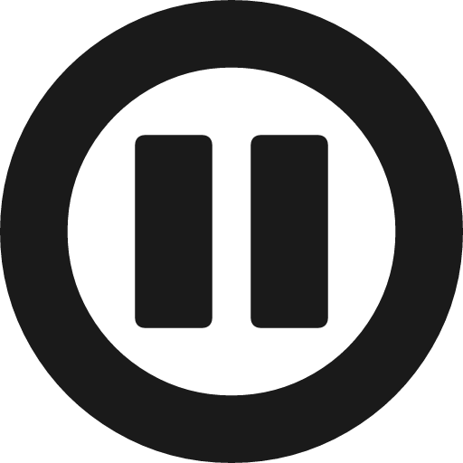Pause circle o icon, solid style, from Font Awesome 4