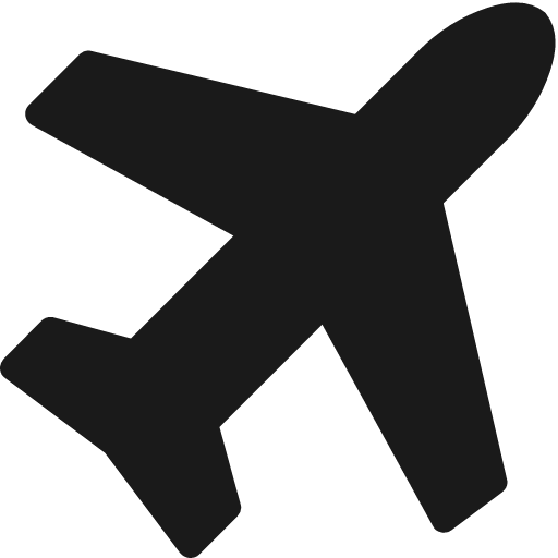 Plane icon, solid style, from Font Awesome 4