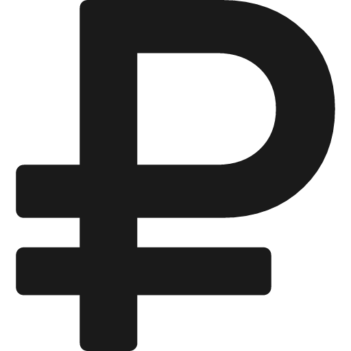 Rouble icon, solid style, from Font Awesome 4