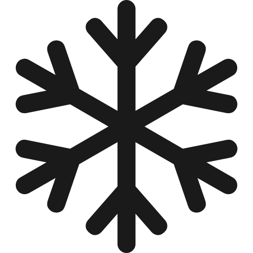 Snowflake o icon, solid style, from Font Awesome 4