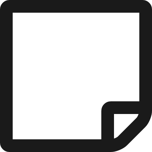 Sticky note o icon, solid style, from Font Awesome 4