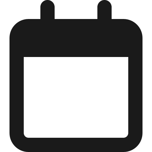 Calendar icon, solid style, from Font Awesome 6 Regular