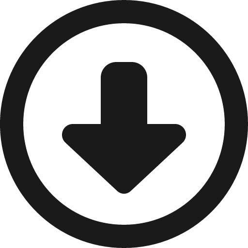 Circle down icon, solid style, from Font Awesome 6 Regular
