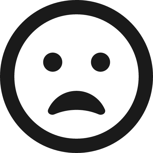 Face frown open icon, solid style, from Font Awesome 6 Regular