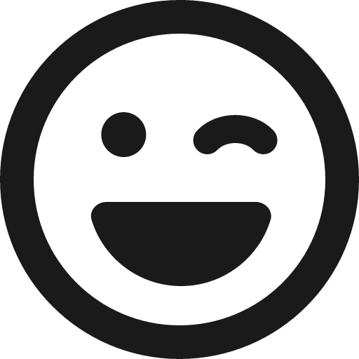 Face laugh wink icon, solid style, from Font Awesome 6 Regular