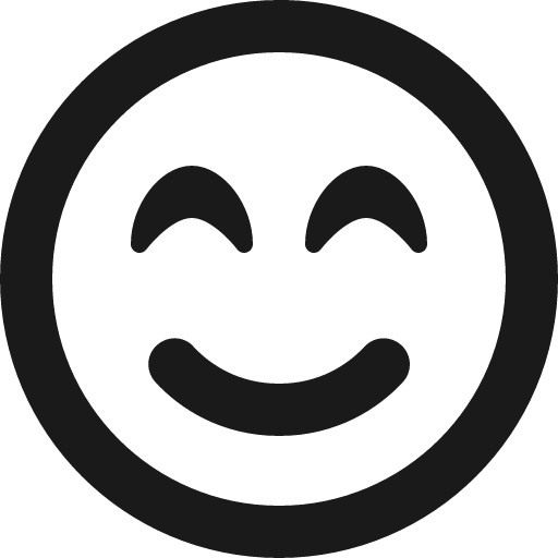 Face smile beam icon, solid style, from Font Awesome 6 Regular