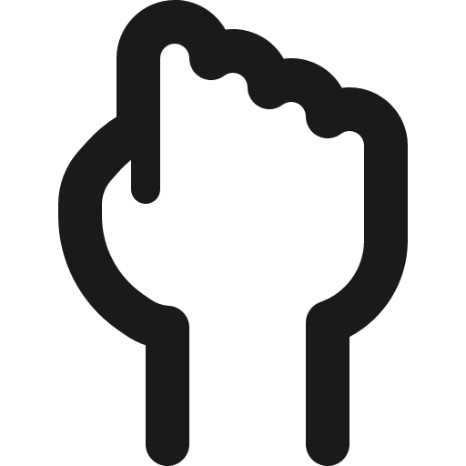 Hand back fist icon, solid style, from Font Awesome 6 Regular